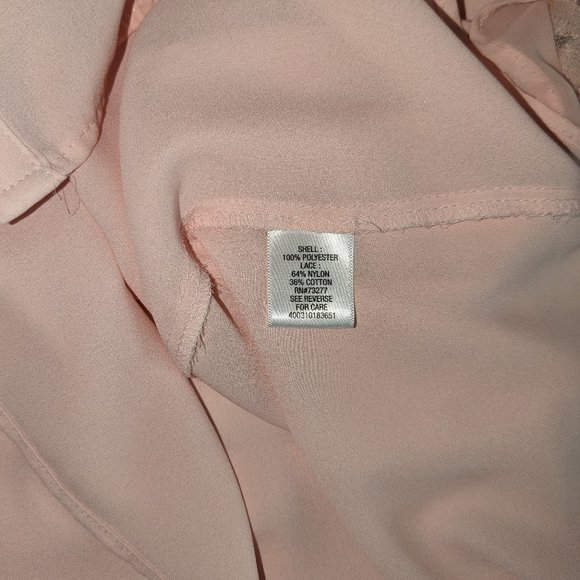 CANDIES Women's Sleeveless Lace Ruffle Blouse Top  Size S  Peach NWOT - Picture 4 of 4